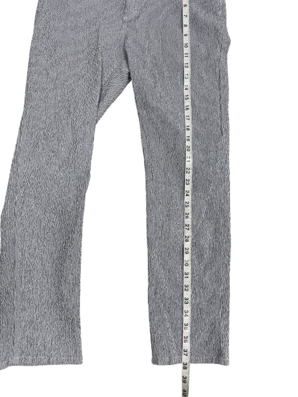 Peter Millar Mens Size 34 Seersucker Pants Blue White Striped Cotton Crepe - Picture 6 of 7